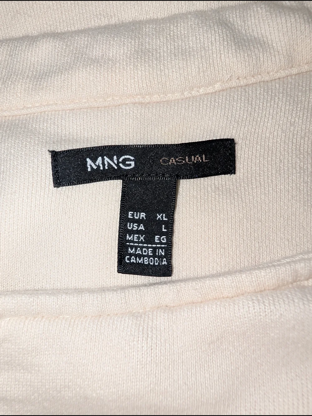 MNG by Mango Cream Studded Asymmetrical Moto Biker Jacket - Size L